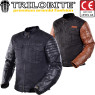 Trilobite motorcykeljakke ACID SCRAMBLER denim læder med termisk foring aramid beskyttere