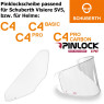 Schuberth Pinlock 120 til visirer SV5 eller hjelme C4 / C4 Basic / C4 Pro / C4 Pro Carbon / C4 Pro Kvinder
