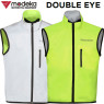 Modeka advarselsvest DOUBLE EYE vendbar vest motorcykel til dag og nat